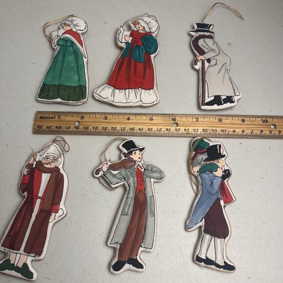 Dickens A Christmas Carol Character Ornaments Set Of 6 Vintage Holiday Decor - Picture 10 of 12